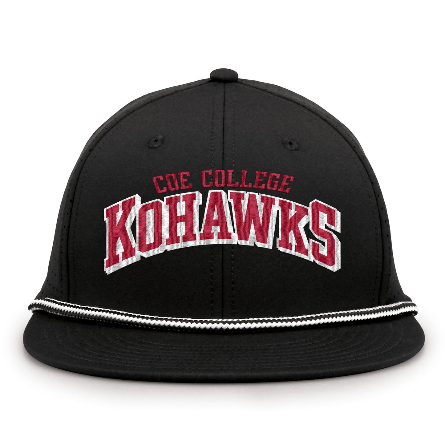 BLACK TRUCKER ROPE HAT