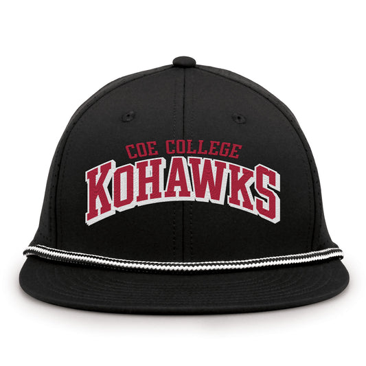 BLACK TRUCKER ROPE HAT